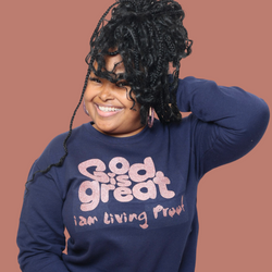 Blush Glitter Navy Blue Sweatshirt